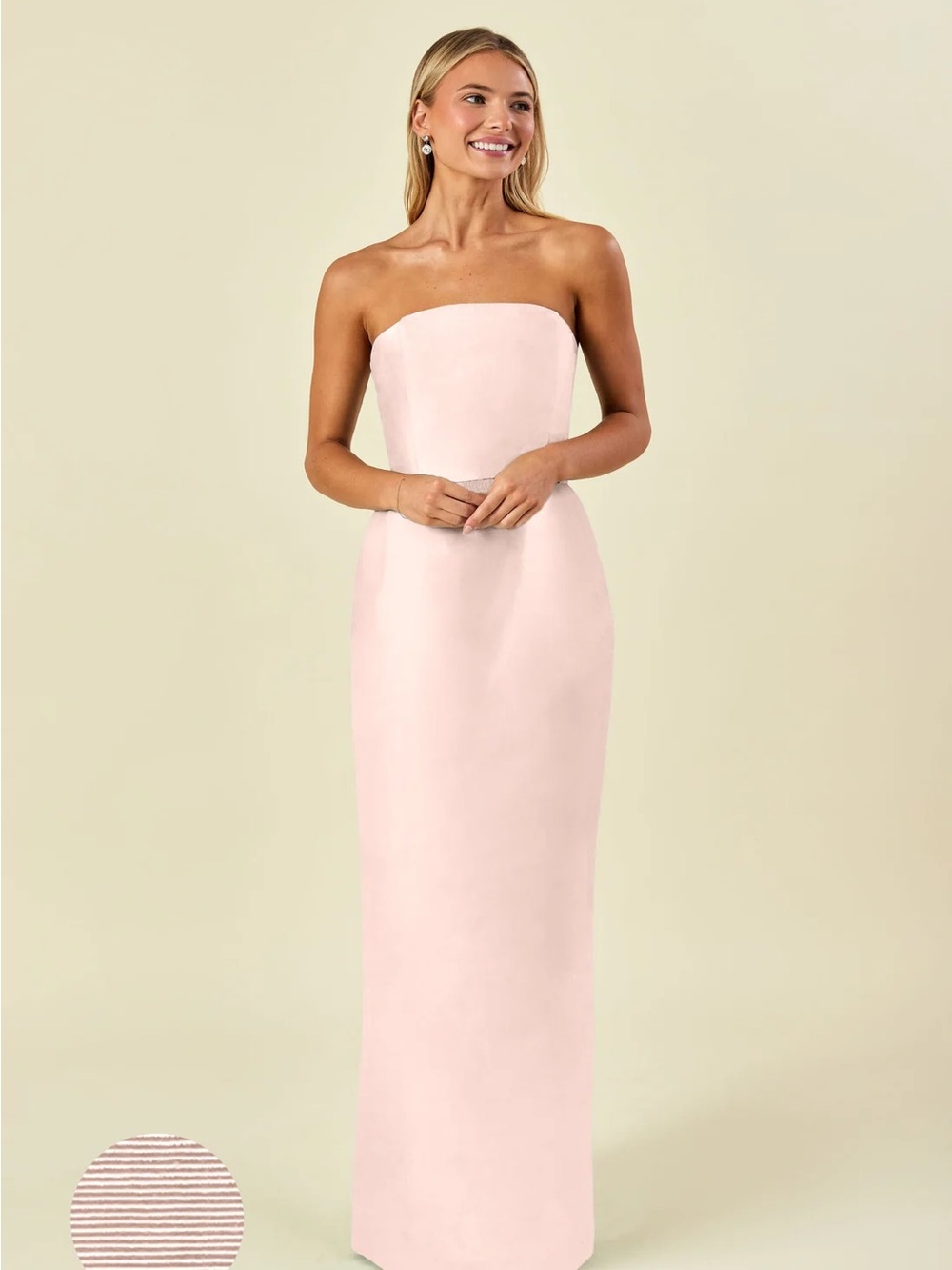 Lula Kate Hannah bridesmaid dress in blush berganine